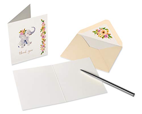 Papyrus Baby Thank You Cards with Envelopes, Elephant & Giraffe (20-Count) - color: Elephant & Giraffe