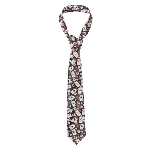 Men's Neckties, Novelty Printed Skinny Tie for Work Casual Party - color: Poker Dice