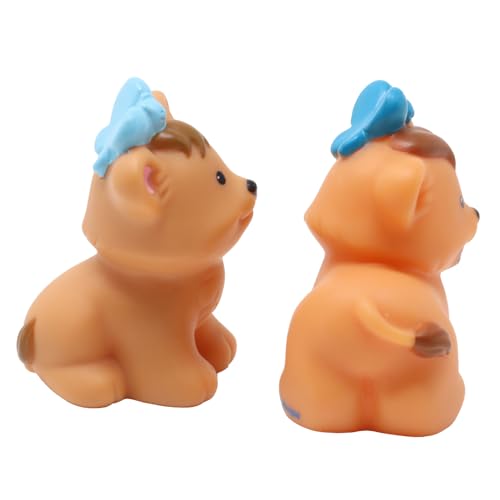 Little People Replacement Parts for Fisher-Price Noah's Ark, Zoo or Safari Playset H9182 - Replacement Pair of Lion Cubs with Blue Butterflies on Their Heads