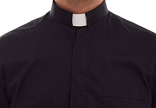 BLESSUME Tab Collars for Clergy Shirt White Insert Tab Collar