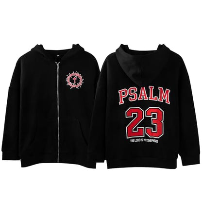 MNLYBABY Jesus Christian Zip Up Hoodie: Women Religious Sweatshirt Faith Shirt Bible Verse Fleece Jacket Tops - color: Black, size: X-Large