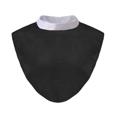 Unisex Clergy Tab Collar Clerical Bib Collar with Insert White Tab, 2pcs in Pack Black Color