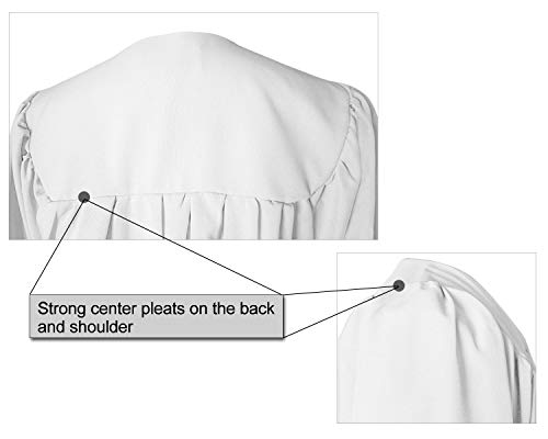 GraduatePro Baptism Choir Robe Adult Clergy Church Pastor Pulpit Robes Preachers Confirmation Robe Unisex Red/White - size: 57