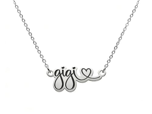 Faith Jesus Cross Necklace Name ID Warm Gift for Mama Gigi Grandma Women - color: gigi letter necklace