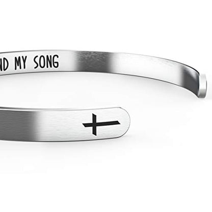 Happy Kisses Love One Another As I Have Loved You Cross Bracelet – Religious Bracelet – John 15:12 — Catholic or Christian Women & Girls - style: My Strength