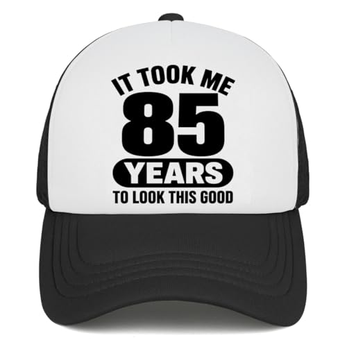 Funny Trucker Hats for Women Pink Black Men Funny Humor Hat for Girls Humor Hats - color: It Took Me 85 Years to Look This Good