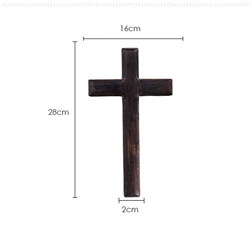 Ewer 11 Inch Wall Mounted Jesus Cross Rustic Wooden Cross Wall Decor Solid Wood Black Holy Jesus Cross Home Weddings Party Meditation Gift Decoration
