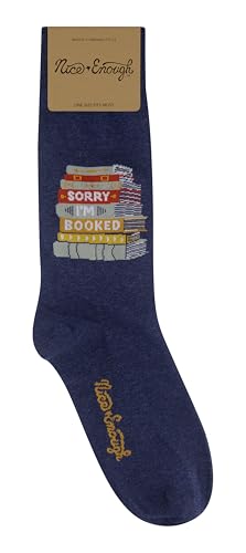 FUNATIC Crazy Socks with Funny Sayings - Novelty Gift for Men, Women, Adult - color: Sorry I'm Booked