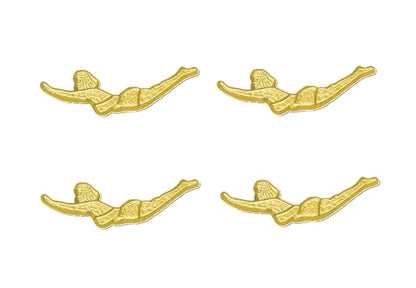 Sport Pins. Chenille Letter Pins. 4 Per order. School Sports Pin for Recognition and Achievement. - style: Female Swimmer