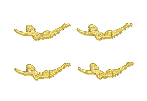 Sport Pins. Chenille Letter Pins. 4 Per order. School Sports Pin for Recognition and Achievement. - style: Female Swimmer