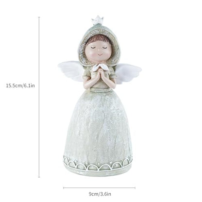 Guardian Angel Figurines Hand Painted Resin Angel Statue, Pray