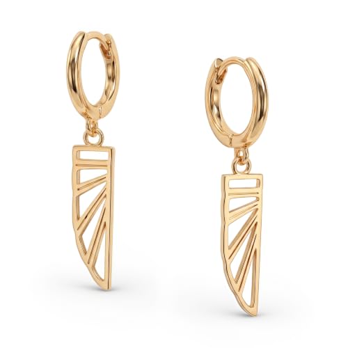 VACRONA Gold Heart Hoop Earrings Huggie Earrings for Women 14k Gold Plated Small Hoops Earrings - color: Knife GD