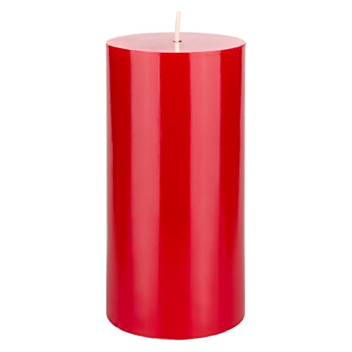 Mega Candles 1 pc Unscented Solid Red Pillar Candle, Hand Poured Premium Wax Candles 3 Inch x 6 Inch, Home Décor, Spas, Weddings, Occasions, Party, Centerpieces, Holidays, Vigils, Prayers - color: Red, size: 1 Piece