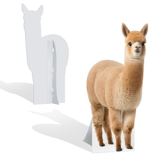 Alpaca 2FT Life Size Cardboard Cutout, 1 PC - color: Alpaca, size: 2FT
