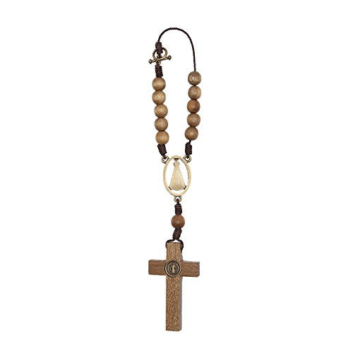 Intercession Car Rearview Mirror Rosary (Aparecida) - style: Aparecida