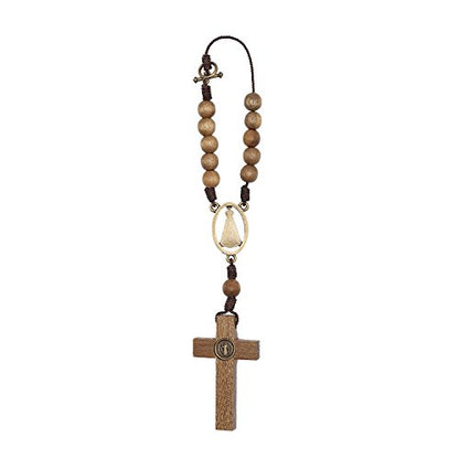 Intercession Car Rearview Mirror Rosary (Aparecida) - style: Aparecida