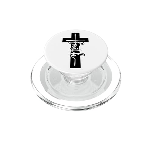 Christian Inspirational Pop Socket - Jesus Cross And Faith PopSockets PopGrip for MagSafe - style: Magnetic PopGrip