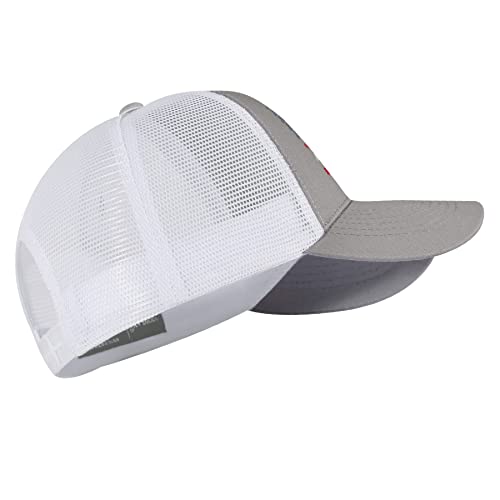 Baseball Cap, American Flag Trucker Hat for Men Women, Breathable Adjustable Fit Outdoor Mesh Snapback Hats - color: Gray/Us Flag