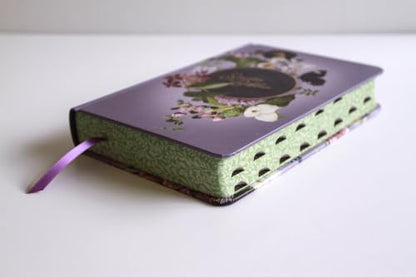 Biblia Reina Valera letra gigante, tapa dura, flores moradas, con cantos pintados e índice / Spanish Bible Reina Valera Giant Print, Hardcover Purple Flowers (Spanish Edition)
