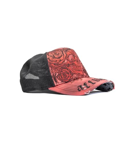 Affliction Men's Baseball Cap, Gothic Style, Embroidered Pattern - color: Black (Forgotten)