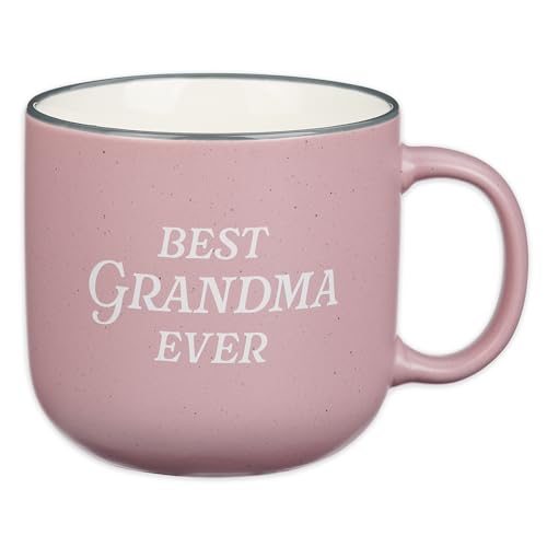 Christian Art Gifts Large Ceramic Microwave/Dishwasher Safe Coffee & Mug - color: Pink/Grandma, size: 14 Ounces