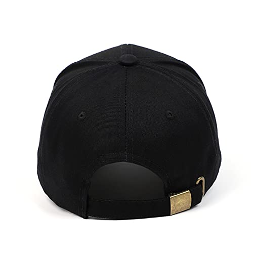 Cross Embroidery Baseball Cap,Adjustable Structured Dad Hat for Men Women Sun Hat - color: Black-1