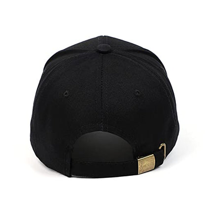 Cross Embroidery Baseball Cap,Adjustable Structured Dad Hat for Men Women Sun Hat - color: Black-1