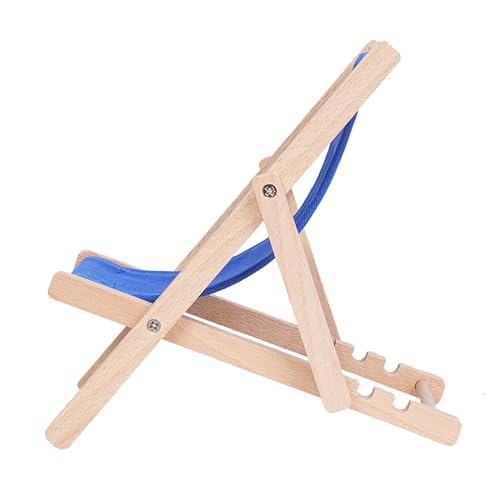Foldable Wooden Cell Phone Stand, Phone Holder for Desk - color: Navy Blue