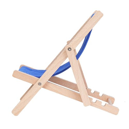 Foldable Wooden Cell Phone Stand, Phone Holder for Desk - color: Navy Blue