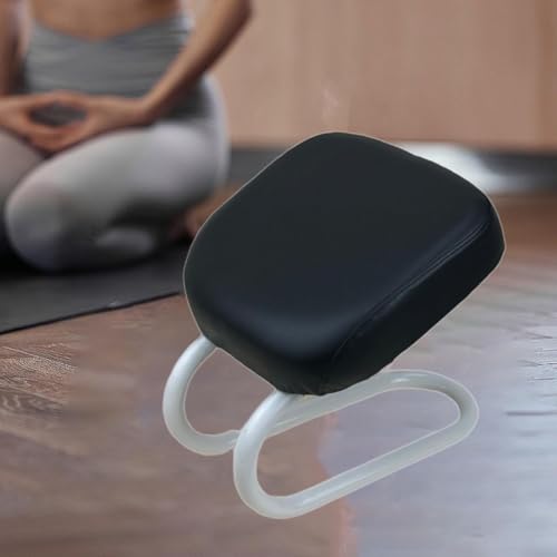 Colaxi Meditation Stool for Adults, Meditation Bench Kneeling Stool, Ergonomic Portable Chair with Anti Slip Cover, Adjustable Prayer Bench Seat for Home Studio Praying Yoga, Style D Black - color: Style D Black