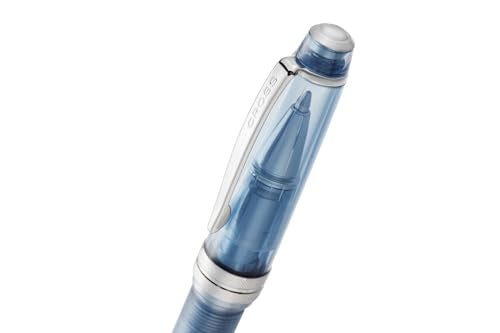 Cross Bailey Light Rollerball Pen, Translucent Navy-Blue Resin, Black Ink - color: Blue