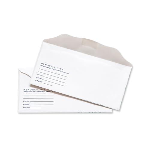 Memorial Gift Offering Envelope for Church | 3" x 6 5/16" | "In Memory Of" Lines