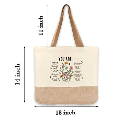Tote Bag, Gifts for Women Friends Girlfriend Coworker Wife Mom Reusable Tote Bags Birthday Thank You Gift - color: You Are