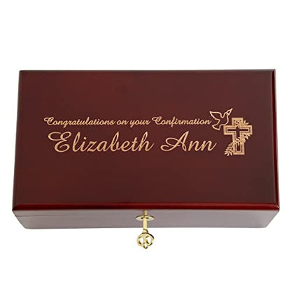 Let's Make Memories Personalized Locking Heirloom Confirmation Keepsake Box – Memento Storage – Celebrate Faith – Engrave with Name - style: Locking Heirloom - Confirmation