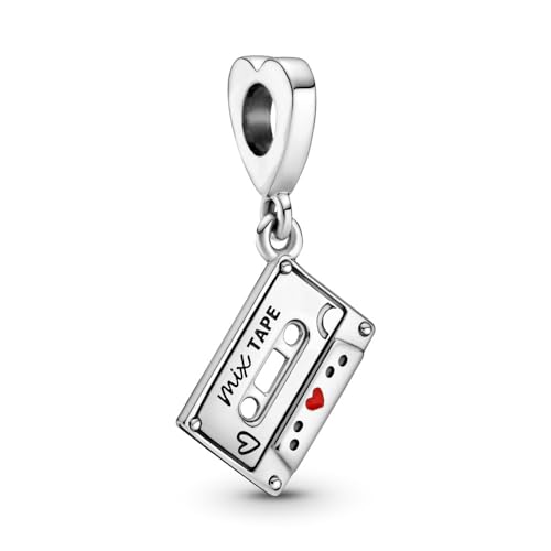 Sport Religious Charm 925 Sterling Silver Pendant,Jewelry Beads Gifts for Women Bracelet&Necklace - color: Nostalgia cassette tape