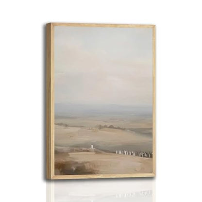 Jesus Wall Art 16x24 Inch – Spiritual Landscape Canvas Print with Light Wood Frame – Christian Jesus and Crowd Painting – Modern Biblical Poster for Living Room, Prayer Room, Church, Office – Religious Gift - color: Jesus and Crowd, size: 16"L x 24"W