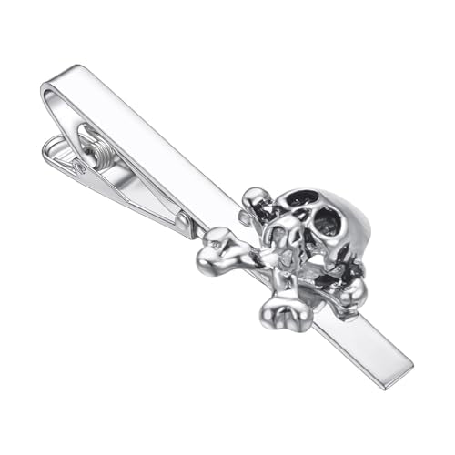 Silver Gold Cross Tie Clip for Men CZ Mother of Pearl Oil Drip Tie Bar Clip Personalized - color: Silver-sukll