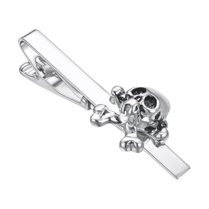 Silver Gold Cross Tie Clip for Men CZ Mother of Pearl Oil Drip Tie Bar Clip Personalized - color: Silver-sukll