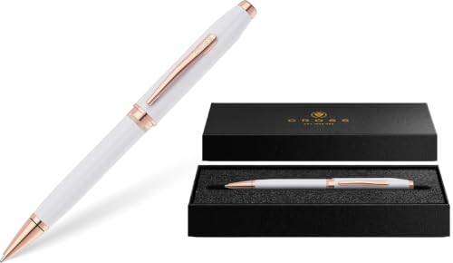 Cross Foundry Pearl Metallic White with Rose Gold Pen (White, Ballpoint) - color: White