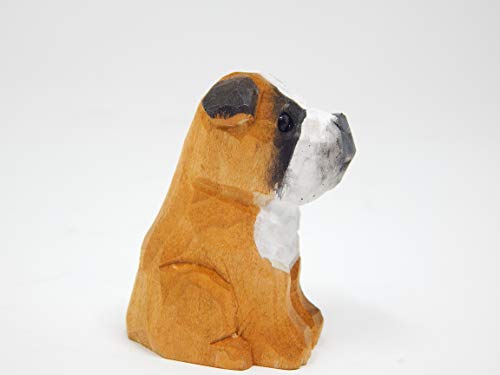 Selsela English Bulldog Wooden Figurine – Hand-Carved Miniature Puppy Dog Statue, Small Pet Canine Sculpture, Handmade Home Decor & Collectible Gift - style: English Bulldog