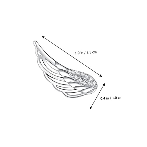 LIFKOME 2 Pairs Angel Wing Earrings 925 Sterling Silver Angel Wing Stud Cartilage Earrings for Women