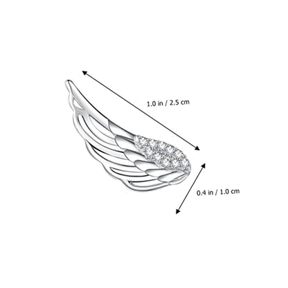 LIFKOME 2 Pairs Angel Wing Earrings 925 Sterling Silver Angel Wing Stud Cartilage Earrings for Women