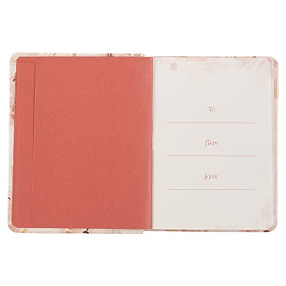 Daily Prayers for Women Devotional, Pink Floral Faux Leather Flexcover