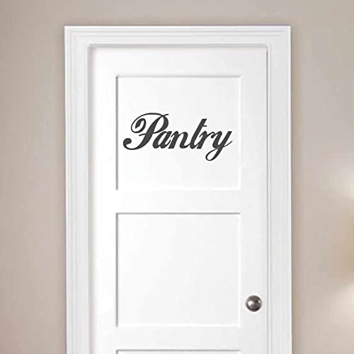 Scripty Pantry Text 11 inch Dark Gray Indoor Wall Vinyl Decal - color: Darkgray, size: 11 Inches