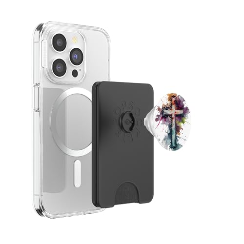 Christian Cross Watercolor Illustration PopSockets PopWallet for MagSafe - style: Magnetic PopWallet