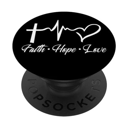 Faith Hope and Love - for Women - Christian Bible Verse PopSockets PopGrip: Swappable Grip for Phones & Tablets PopSockets Adhesive PopGrip - style: Adhesive PopGrip
