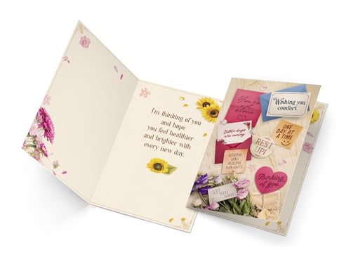 Prime Greetings Get Well Soon Card, Made in America, Thick Card Stock with Premium Envelope Packaged in a Reusable Presentation Mailer, Eco-Friendly, 5in x 7.75in