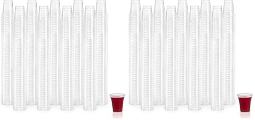 Bekith 2000 Pack Communion Cups, Plastic Disposable Cup Fits Standard Holy Communion Trays, 0.5 Ounce, Clear - size: 1000 Count (Pack of 2)
