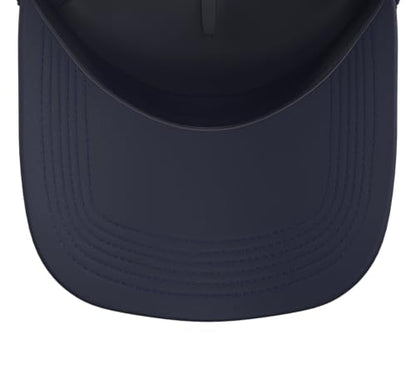 Half Hood Half Holy Tshirt Christian Jesus Ghetto God Funny Trucker Hat with Adjustable Mesh Back - color: Navy Blue