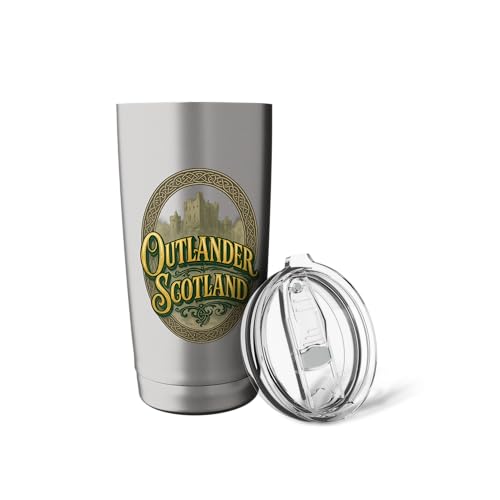 Outlander Scotland Celtic Script Stainless Steel Insulated Tumbler - color: Brushed Steel